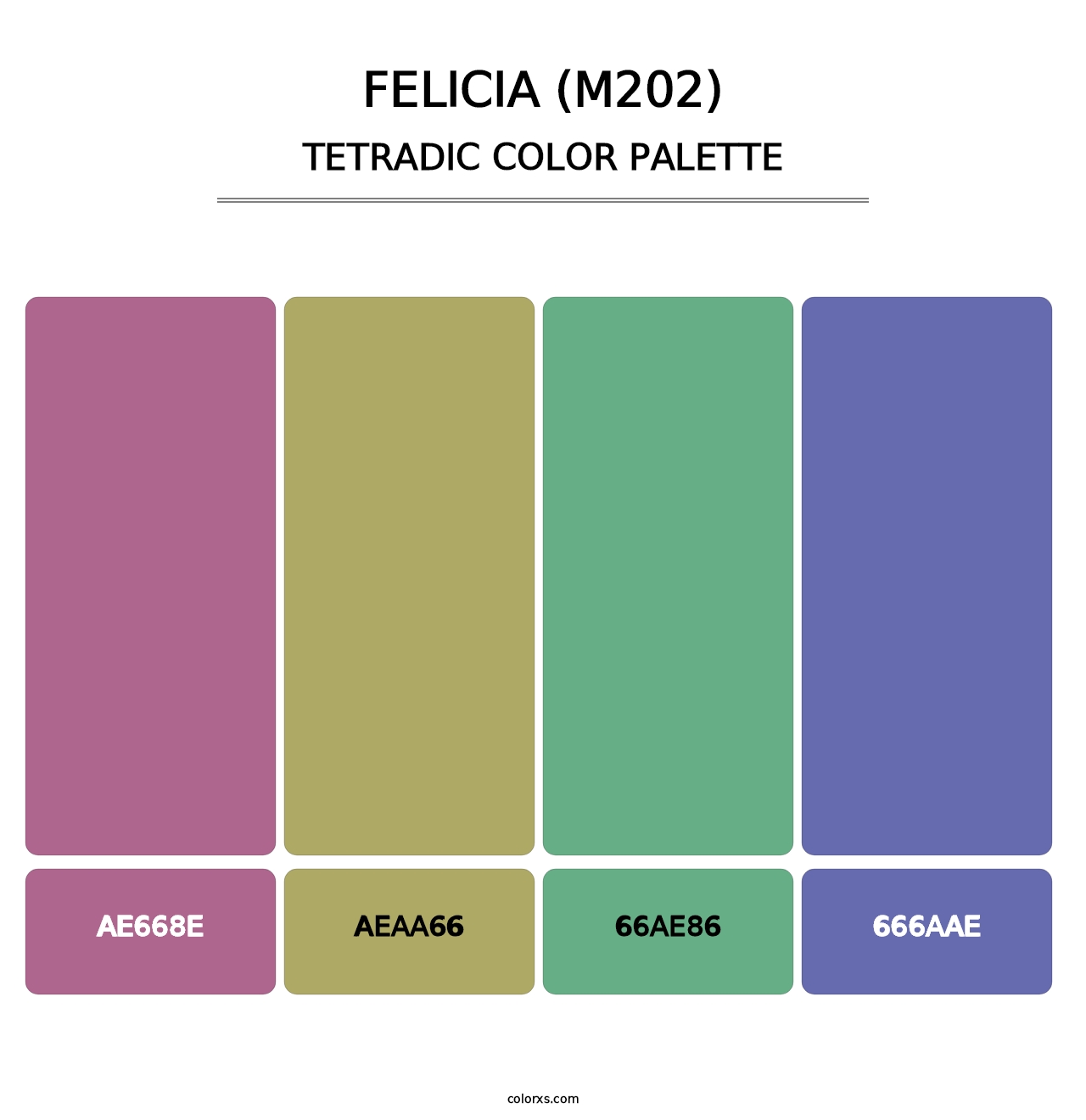Felicia (M202) - Tetradic Color Palette