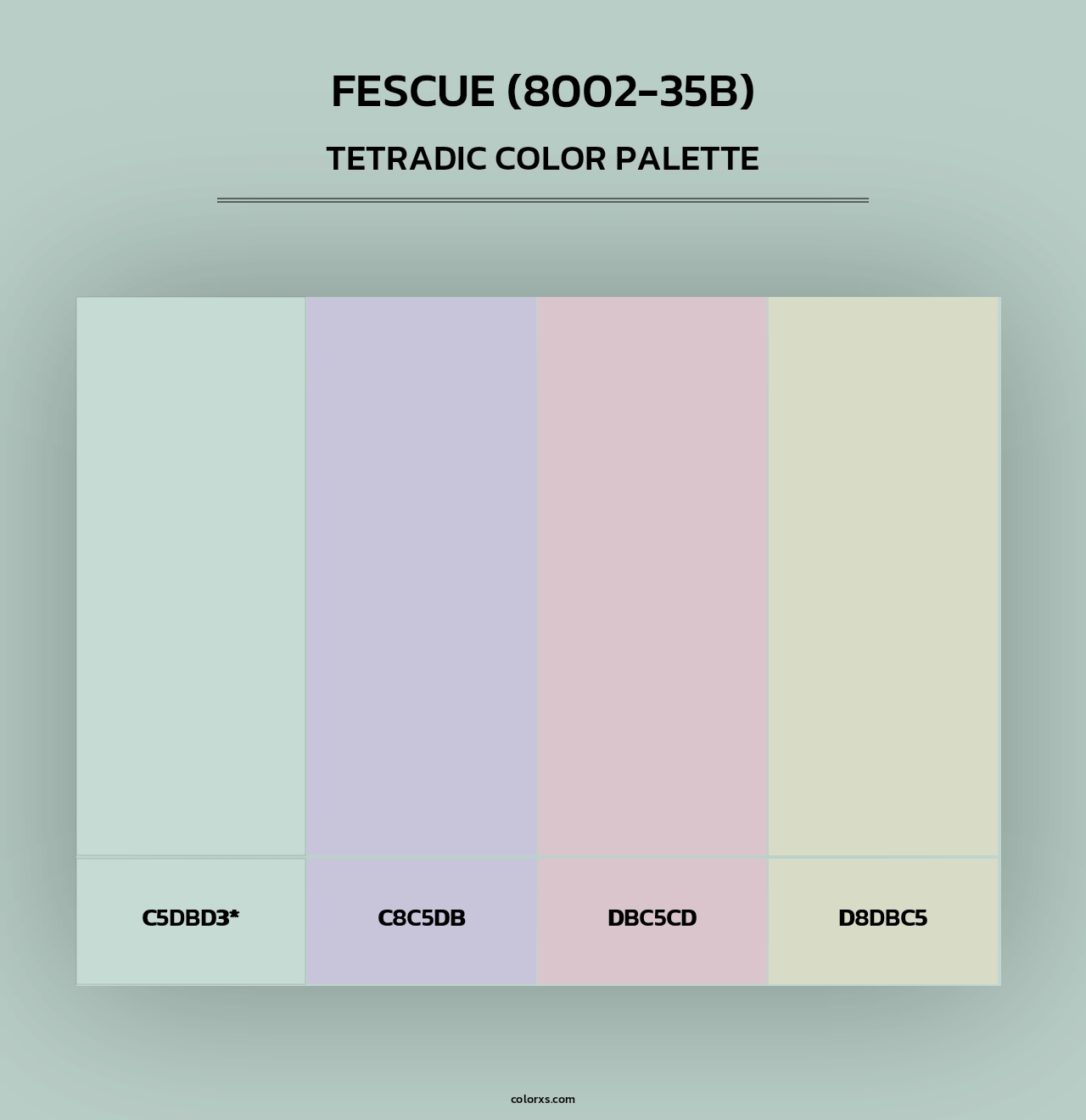 Fescue (8002-35B) - Tetradic Color Palette