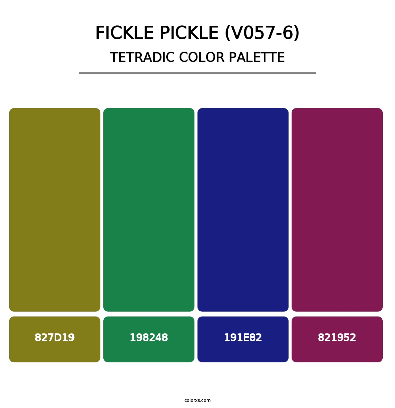 Fickle Pickle (V057-6) - Tetradic Color Palette
