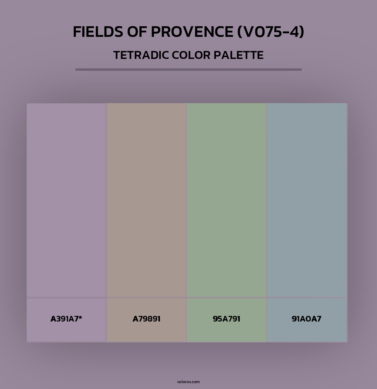 Fields of Provence (V075-4) - Tetradic Color Palette