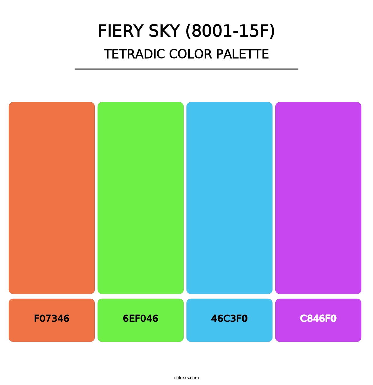 Fiery Sky (8001-15F) - Tetradic Color Palette