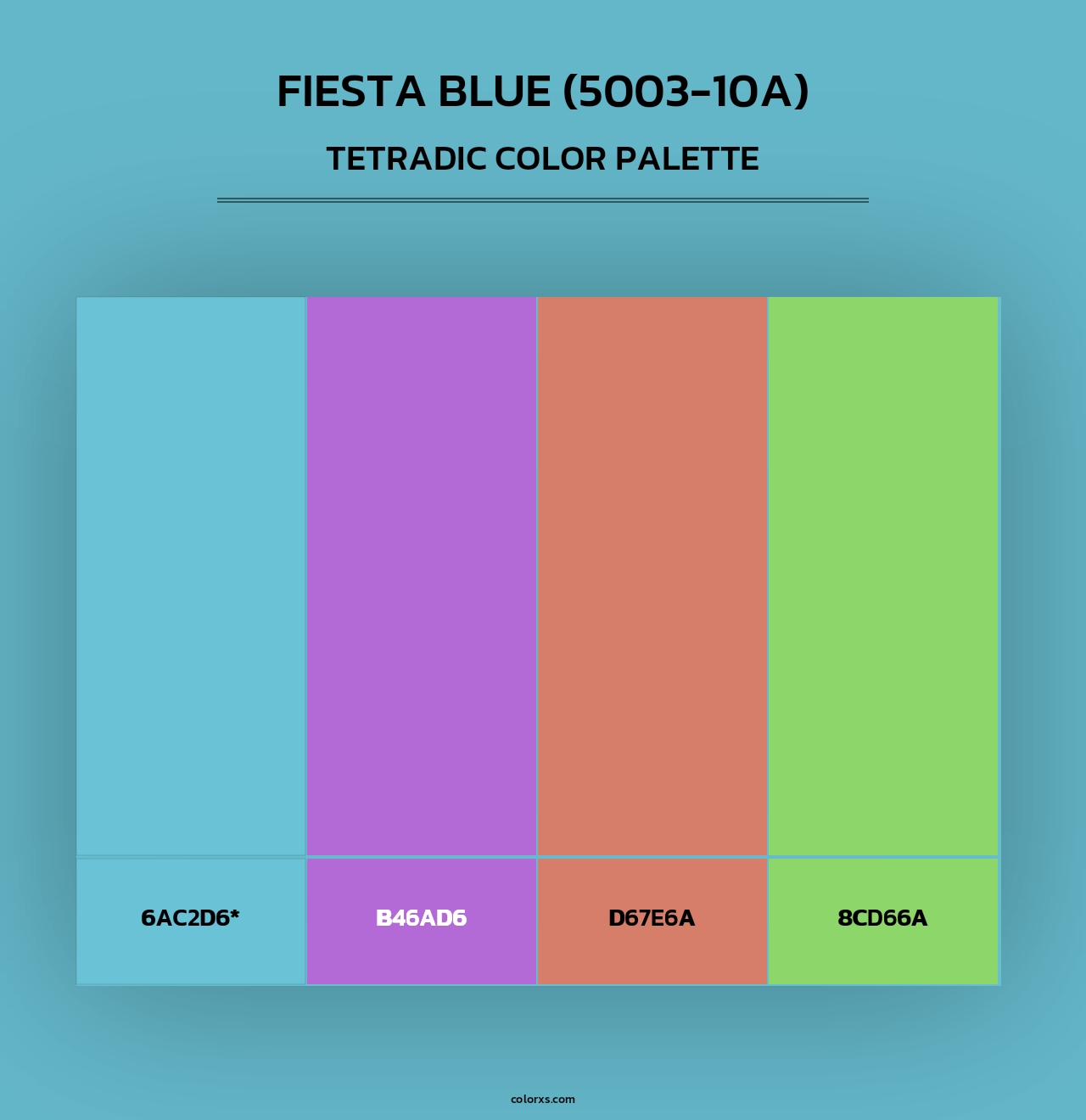 Fiesta Blue (5003-10A) - Tetradic Color Palette