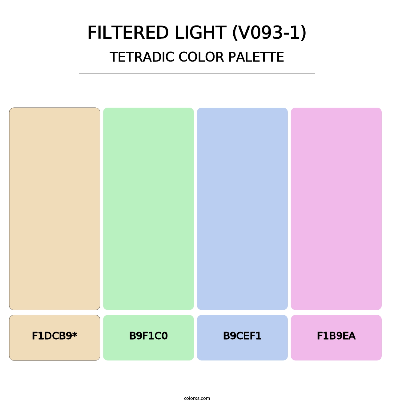 Filtered Light (V093-1) - Tetradic Color Palette