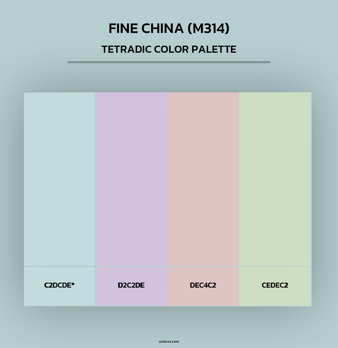 Fine China (M314) - Tetradic Color Palette