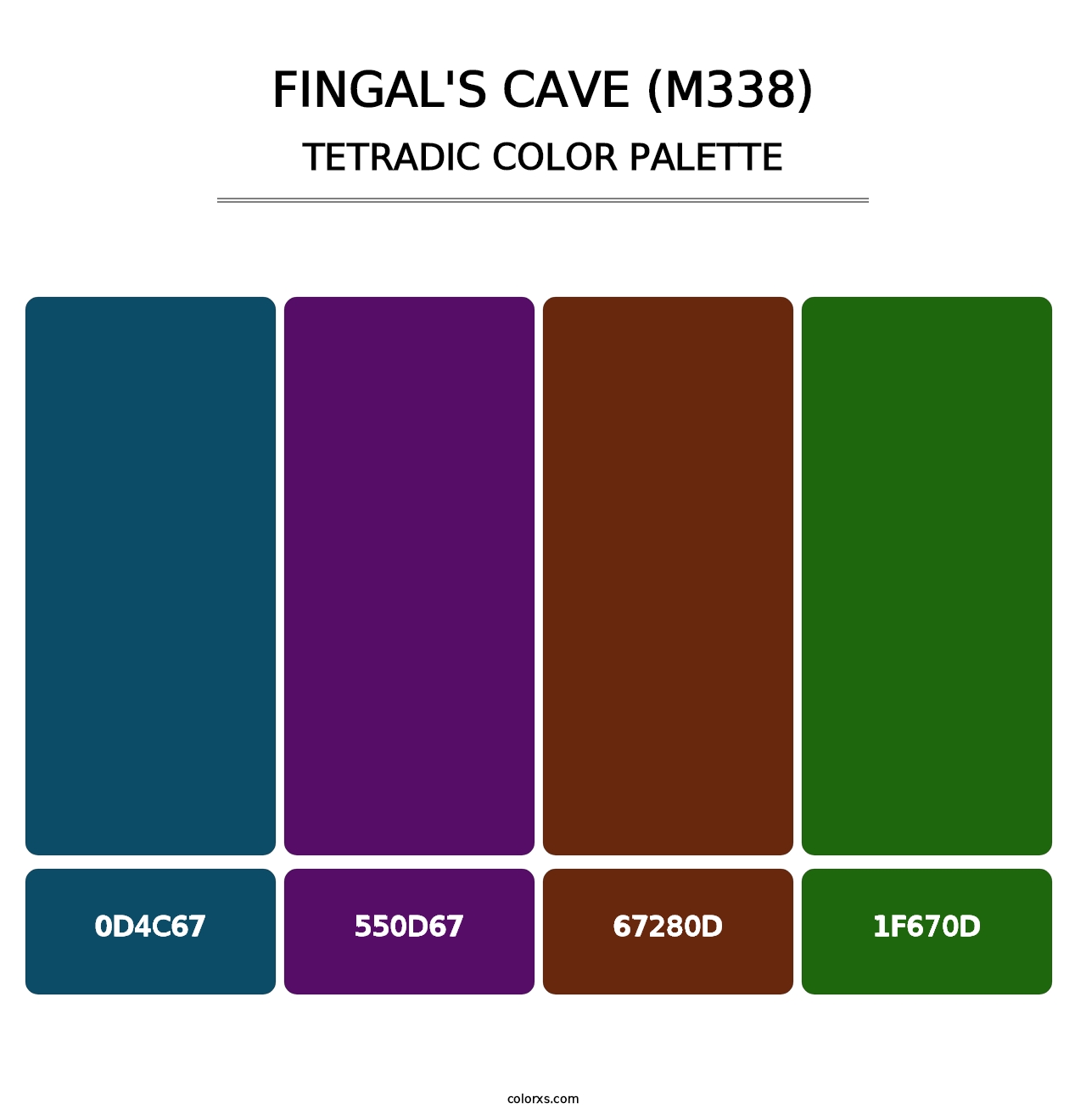 Fingal's Cave (M338) - Tetradic Color Palette