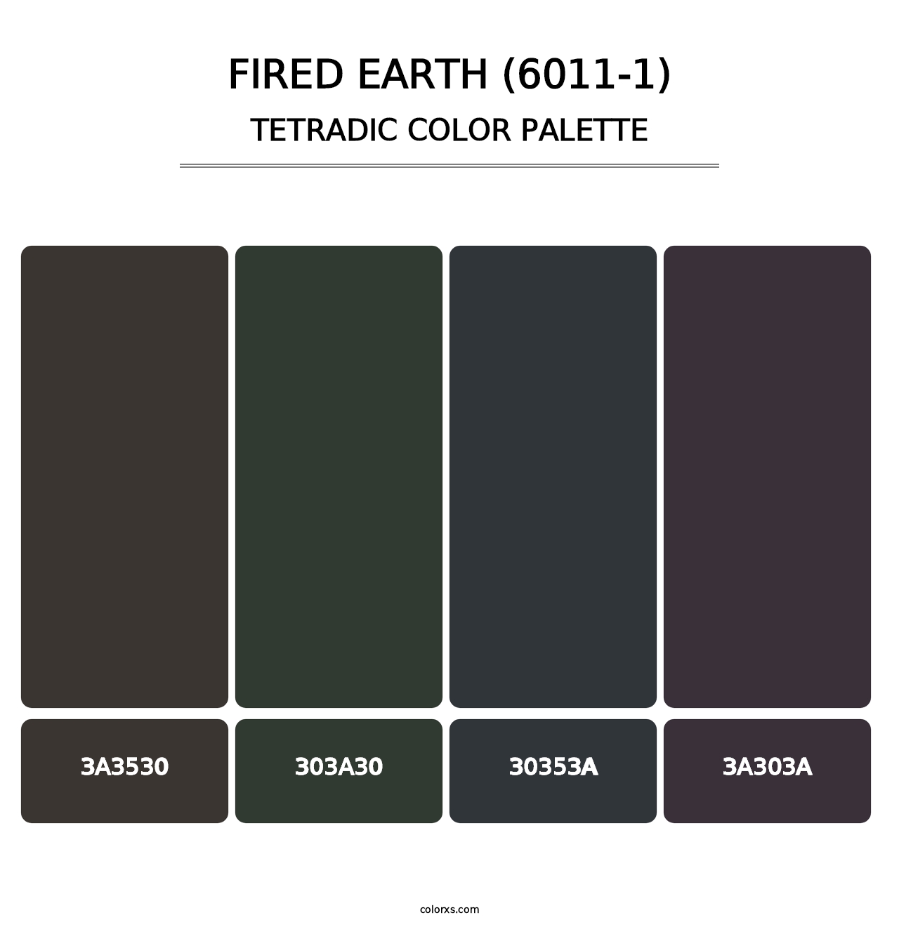 Fired Earth (6011-1) - Tetradic Color Palette