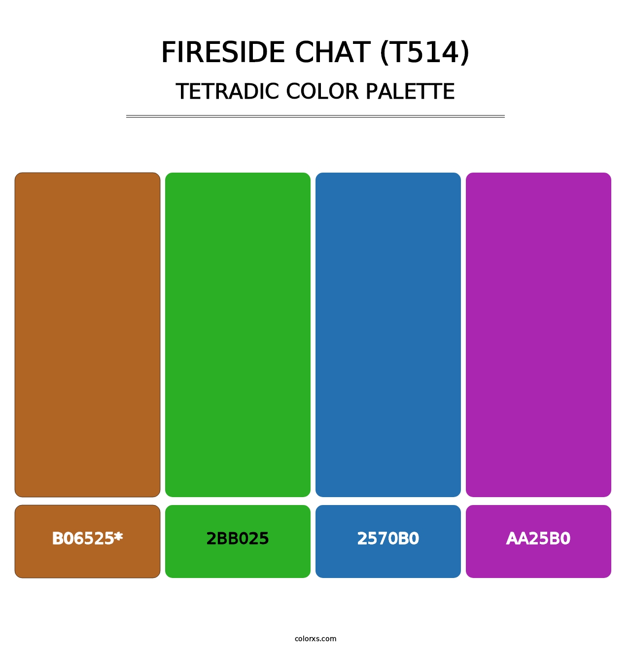 Fireside Chat (T514) - Tetradic Color Palette