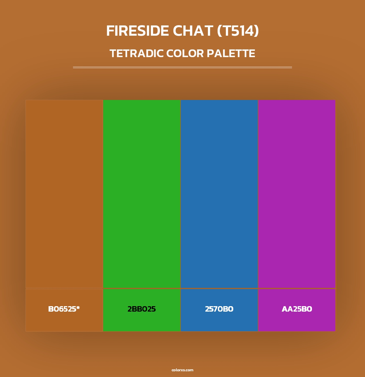 Fireside Chat (T514) - Tetradic Color Palette