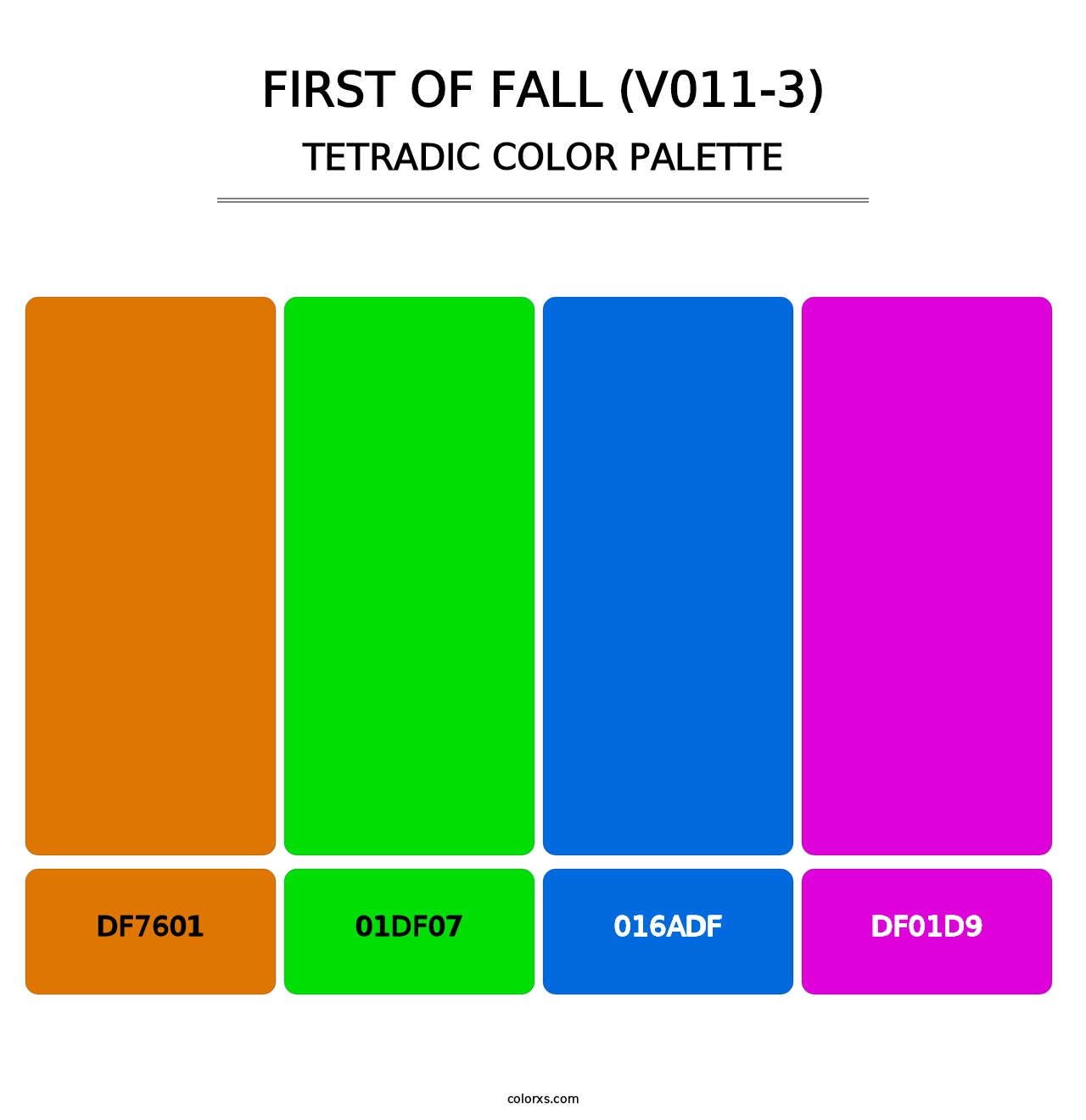 First of Fall (V011-3) - Tetradic Color Palette