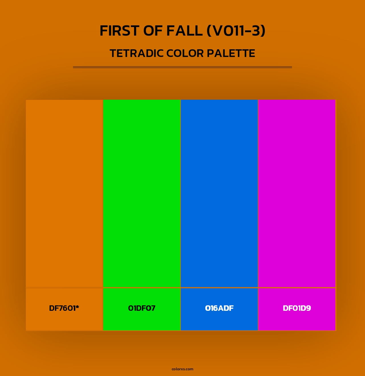 First of Fall (V011-3) - Tetradic Color Palette