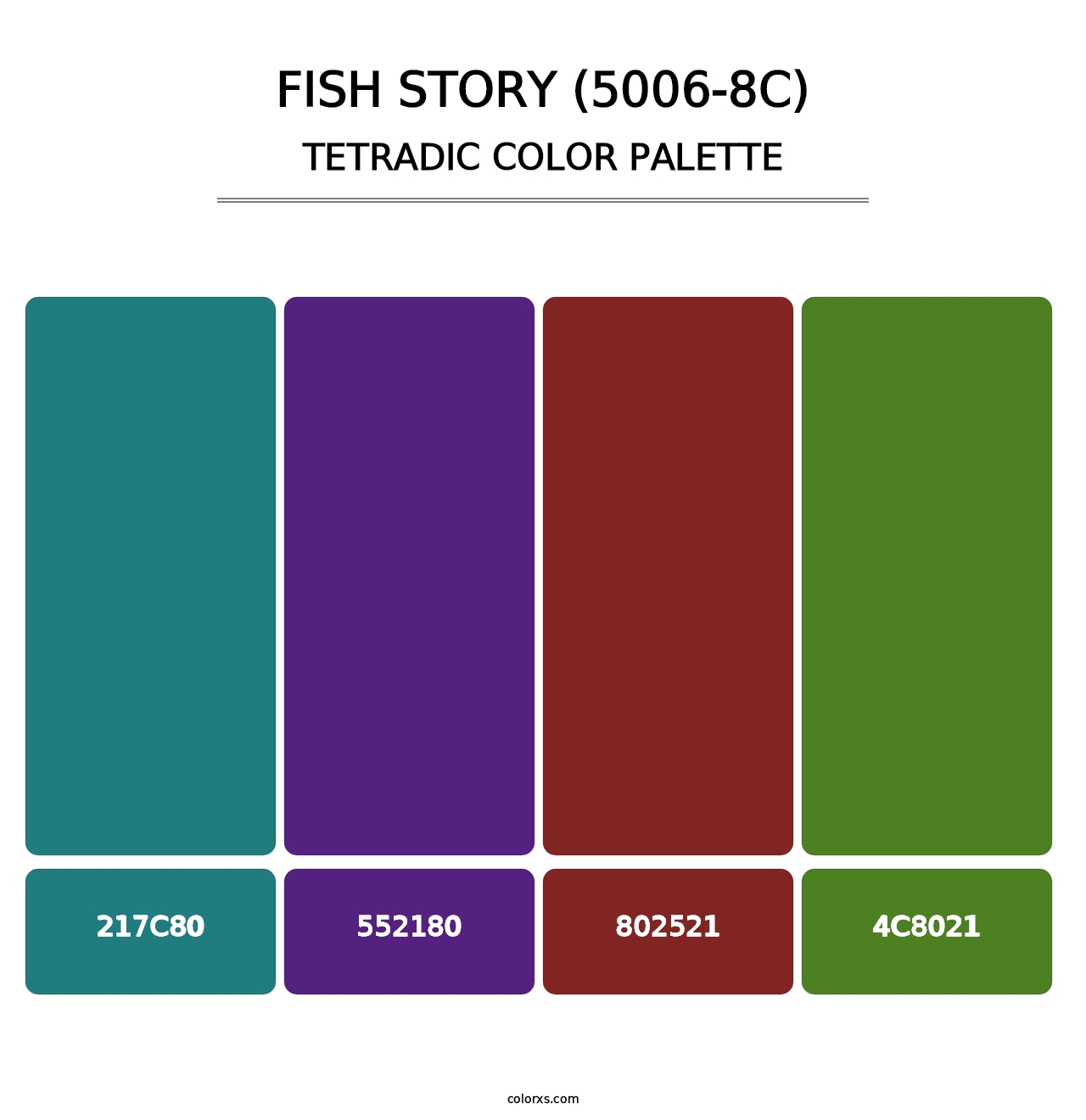 Fish Story (5006-8C) - Tetradic Color Palette