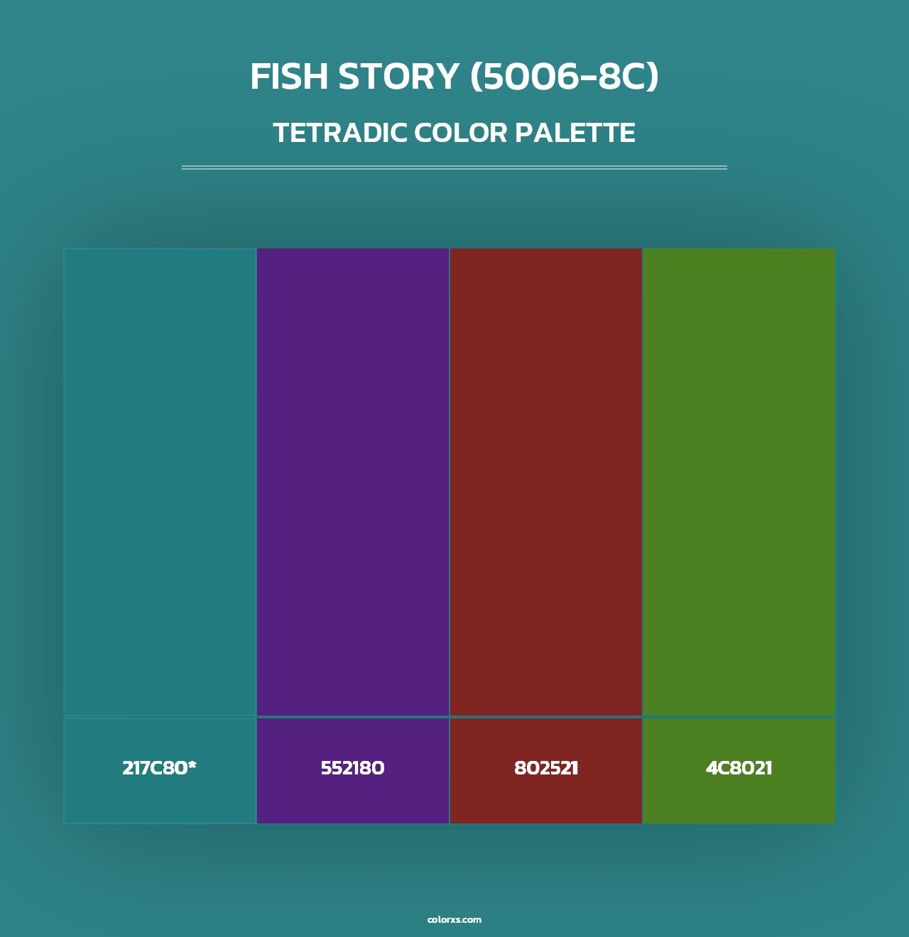 Fish Story (5006-8C) - Tetradic Color Palette