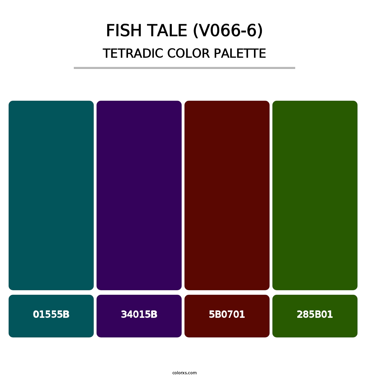 Fish Tale (V066-6) - Tetradic Color Palette