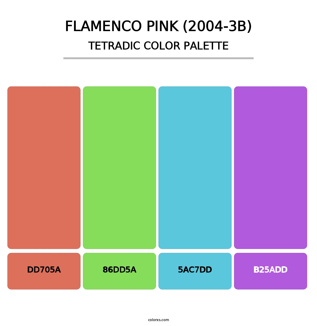 Flamenco Pink (2004-3B) - Tetradic Color Palette