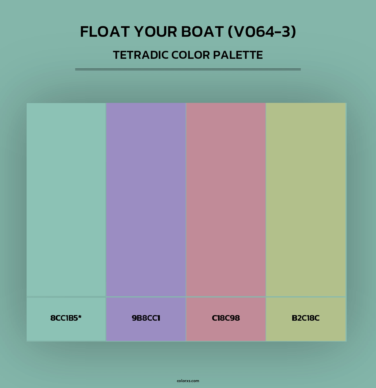 Float Your Boat (V064-3) - Tetradic Color Palette
