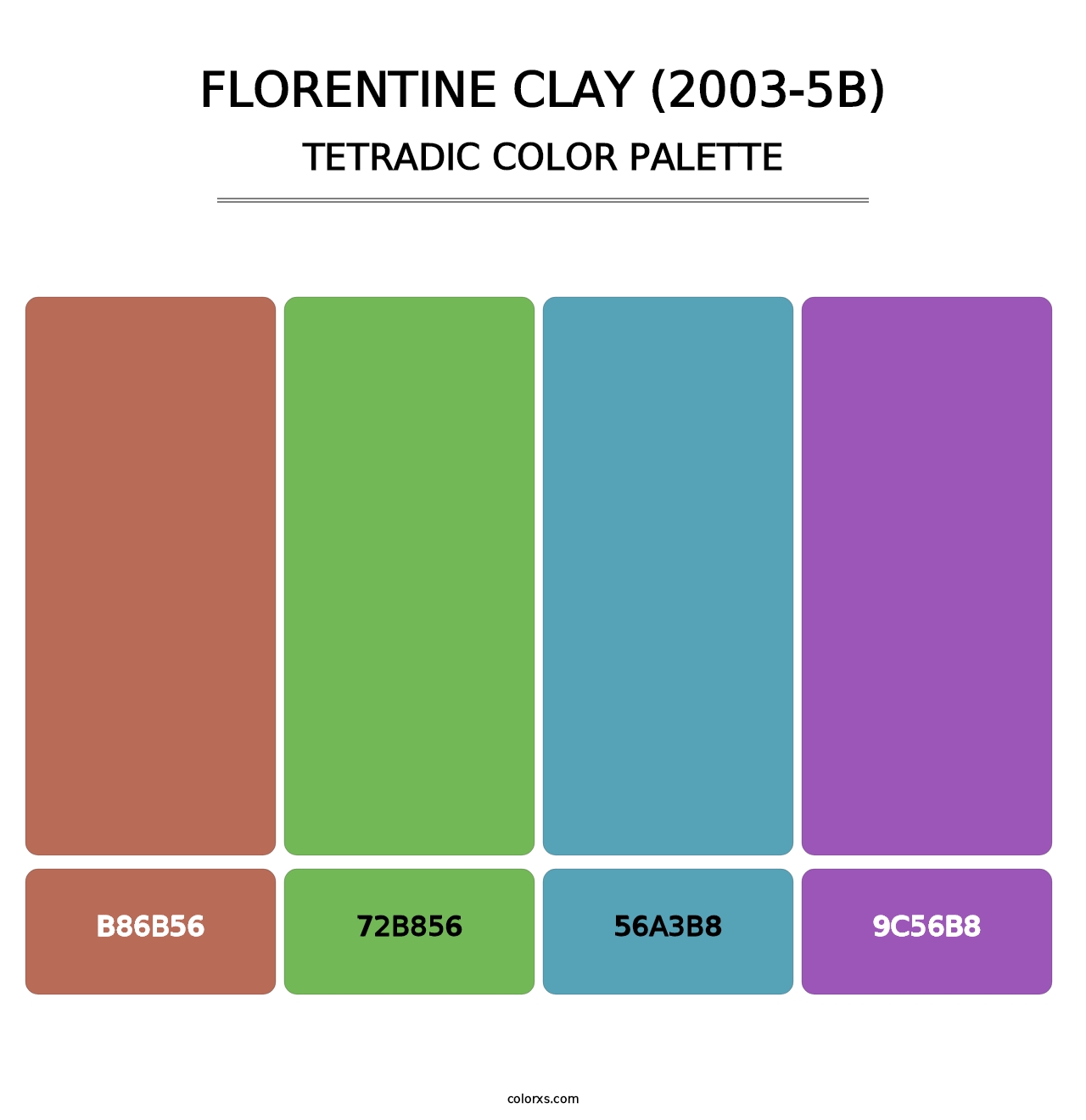 Florentine Clay (2003-5B) - Tetradic Color Palette