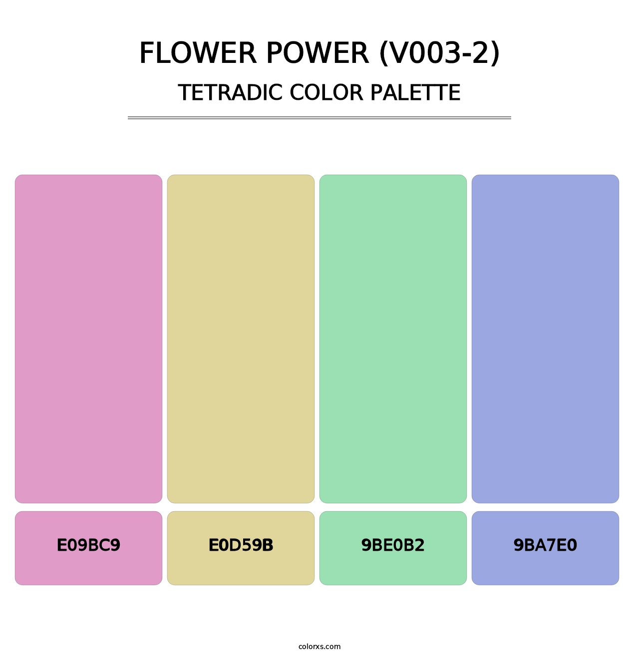 Flower Power (V003-2) - Tetradic Color Palette
