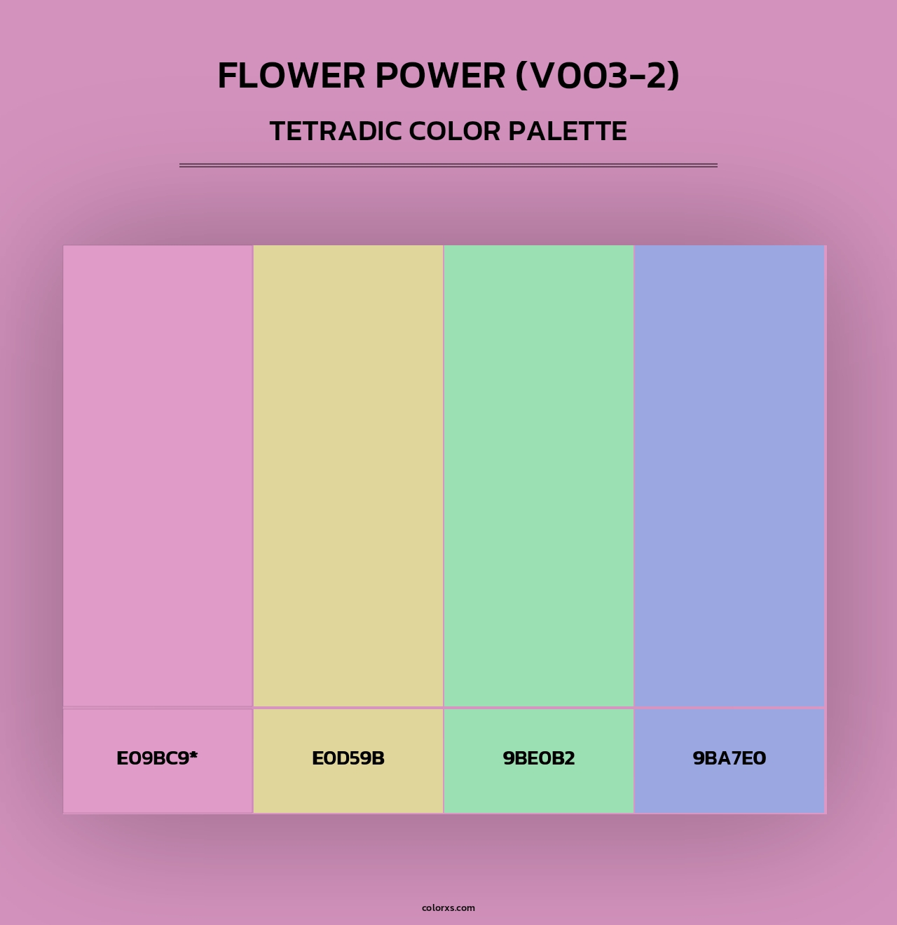 Flower Power (V003-2) - Tetradic Color Palette