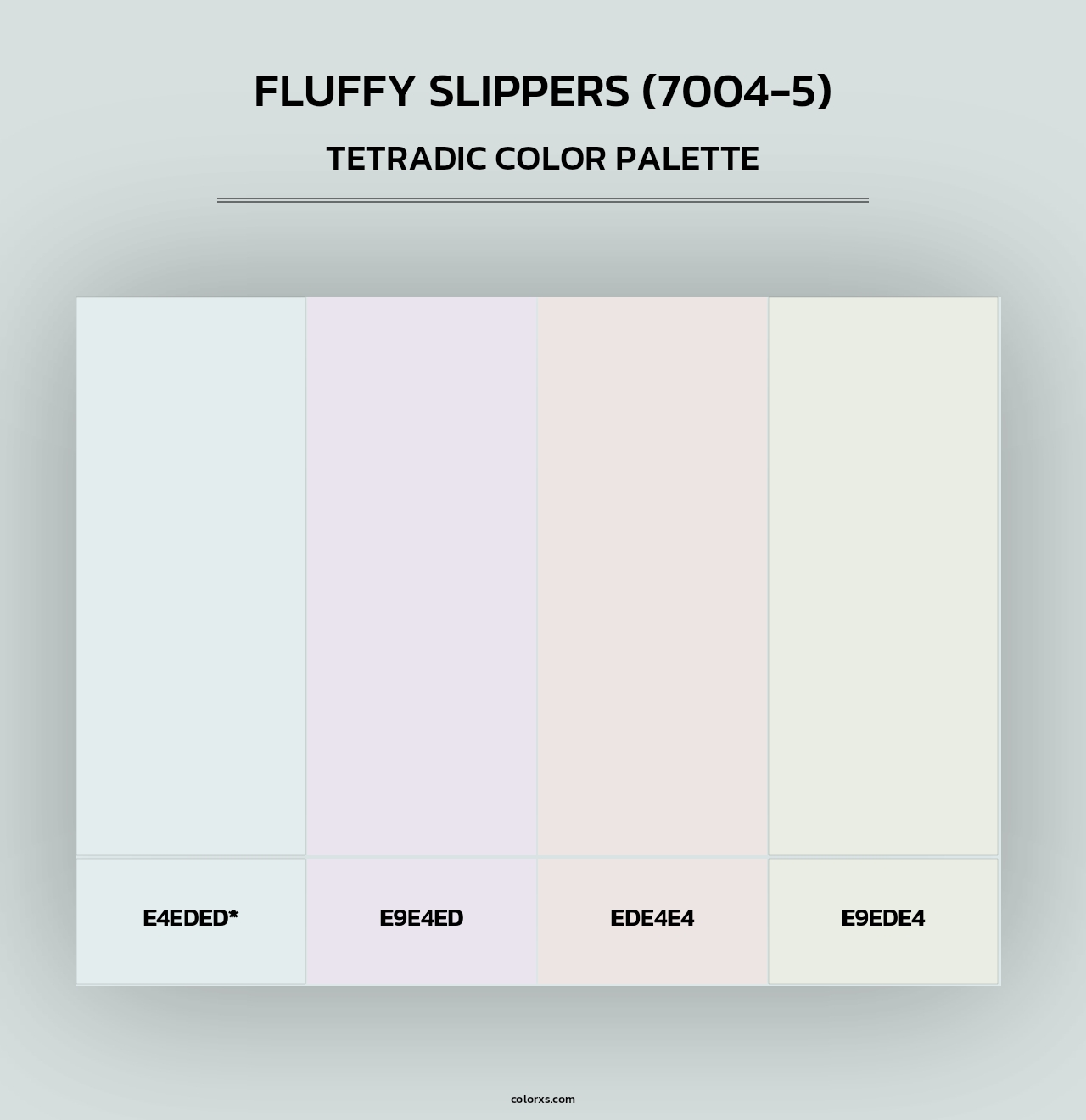 Fluffy Slippers (7004-5) - Tetradic Color Palette