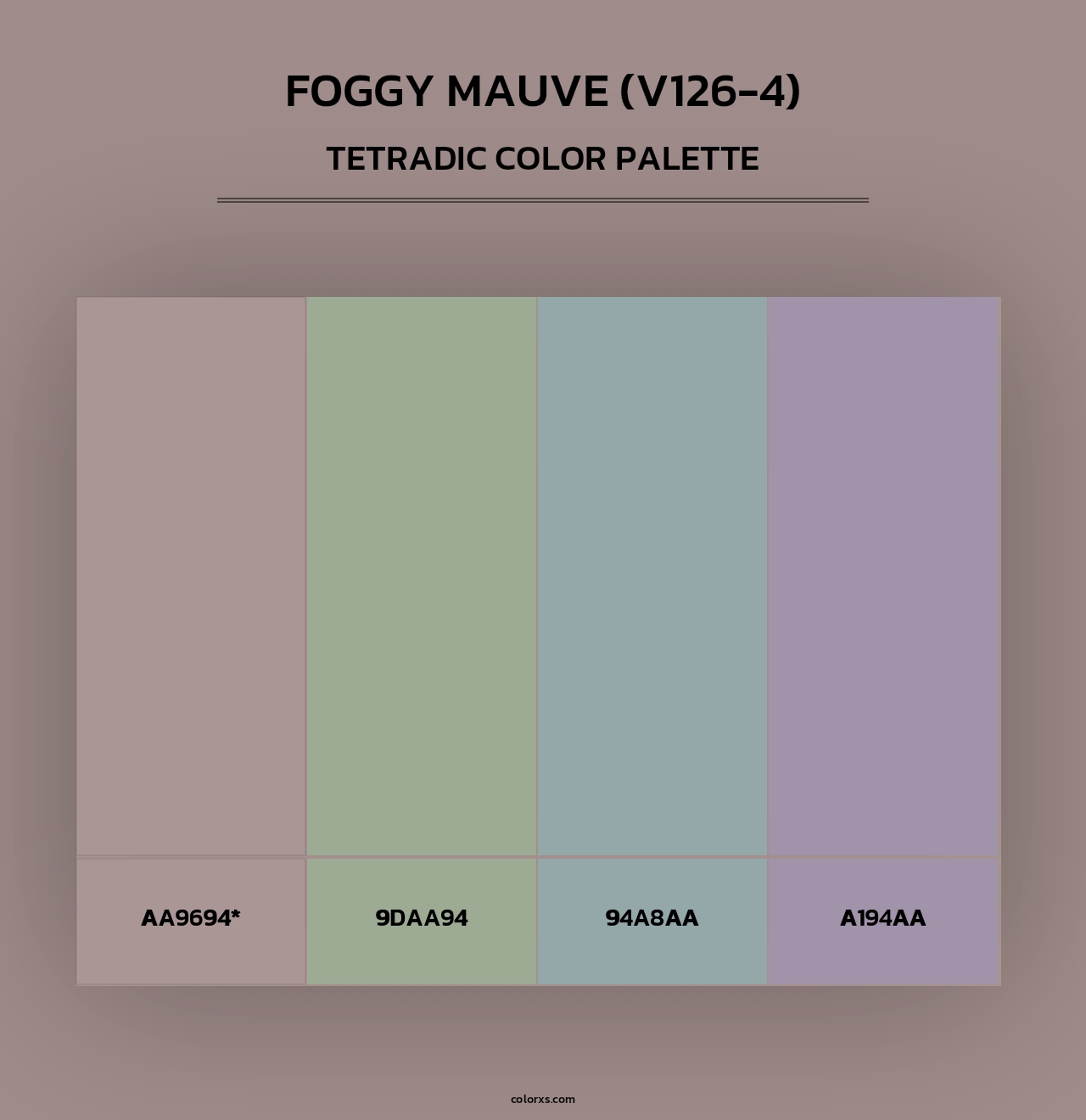Foggy Mauve (V126-4) - Tetradic Color Palette