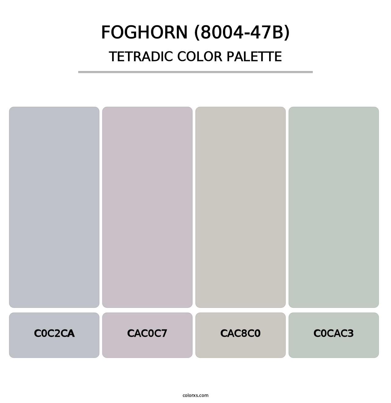 Foghorn (8004-47B) - Tetradic Color Palette