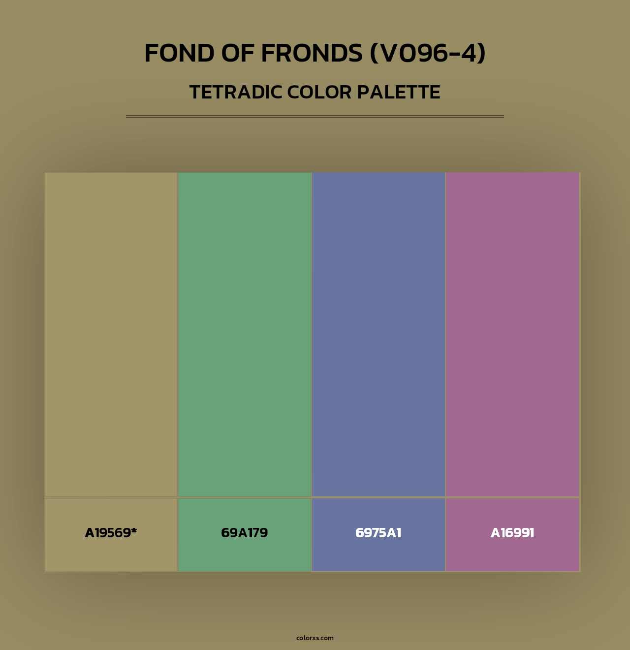 Fond of Fronds (V096-4) - Tetradic Color Palette