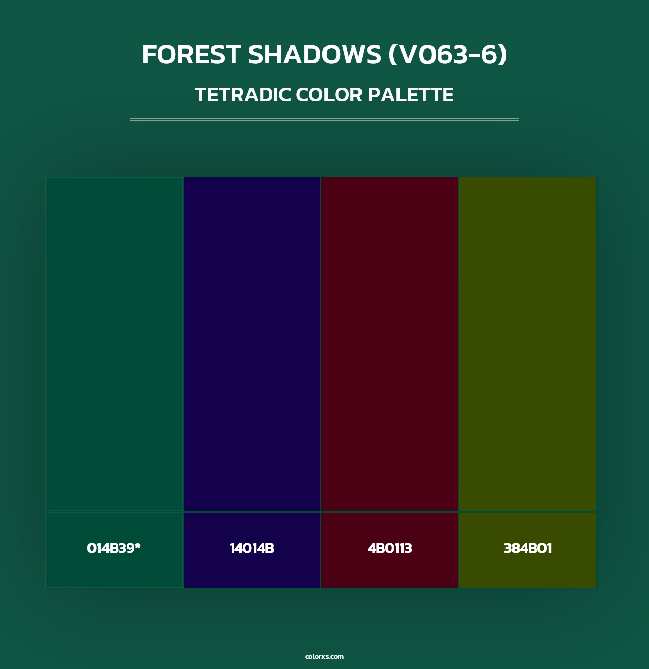 Forest Shadows (V063-6) - Tetradic Color Palette