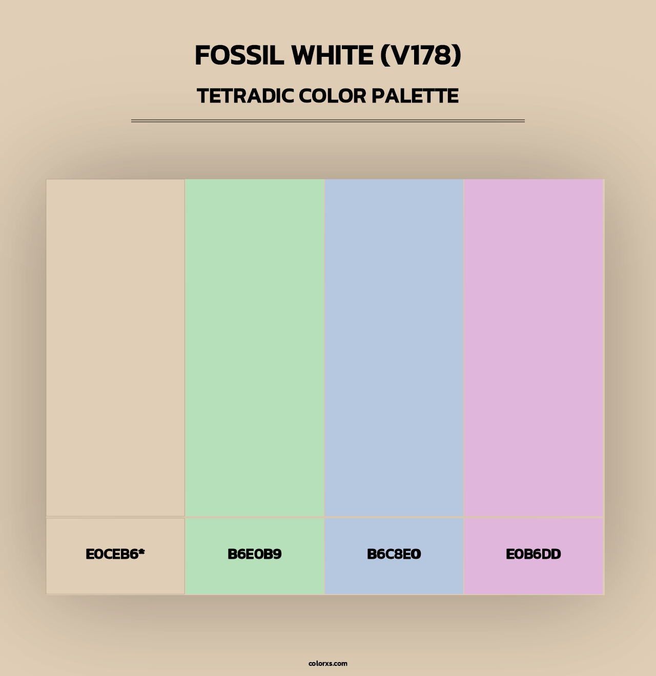 Fossil White (V178) - Tetradic Color Palette