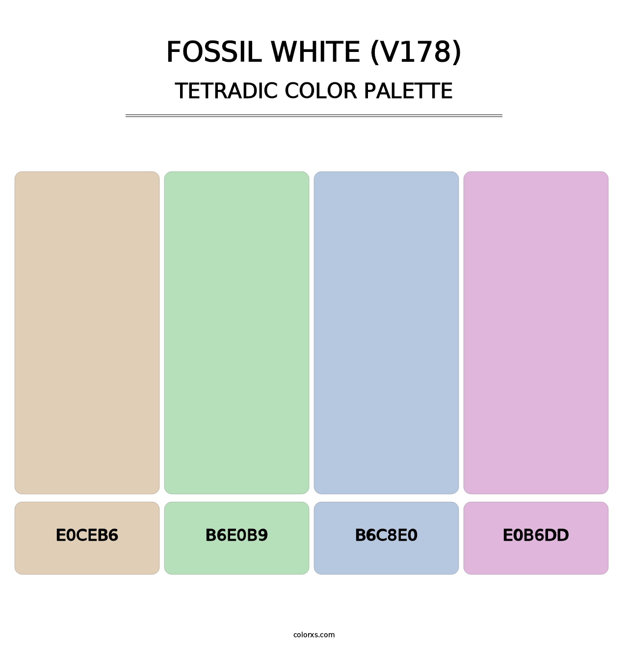 Fossil White (V178) - Tetradic Color Palette