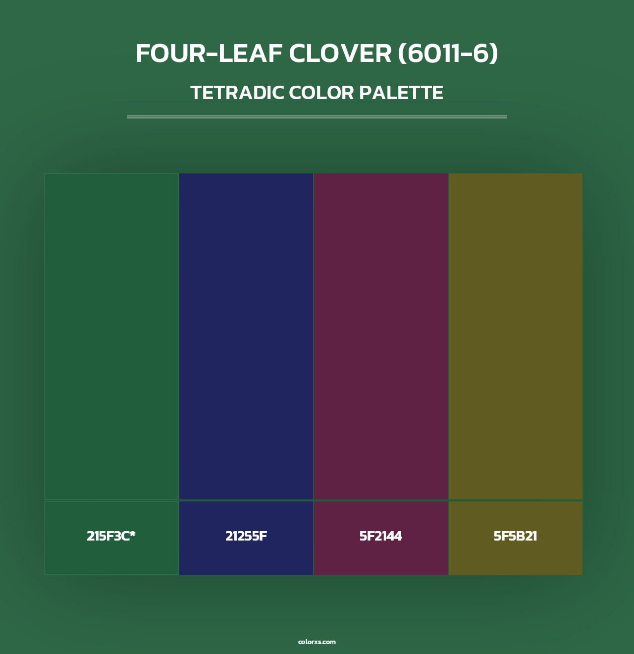 Four-Leaf Clover (6011-6) - Tetradic Color Palette
