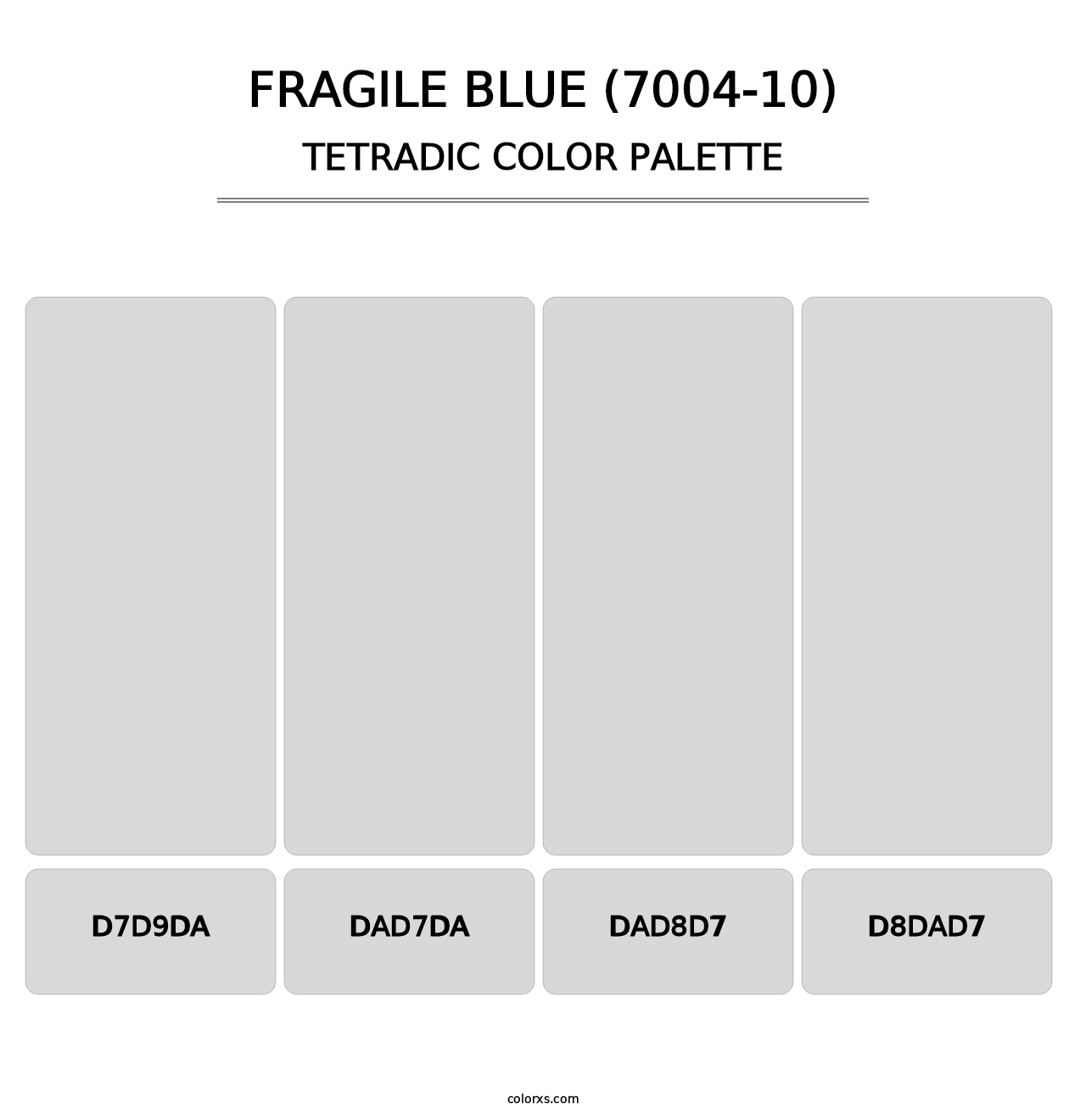 Fragile Blue (7004-10) - Tetradic Color Palette