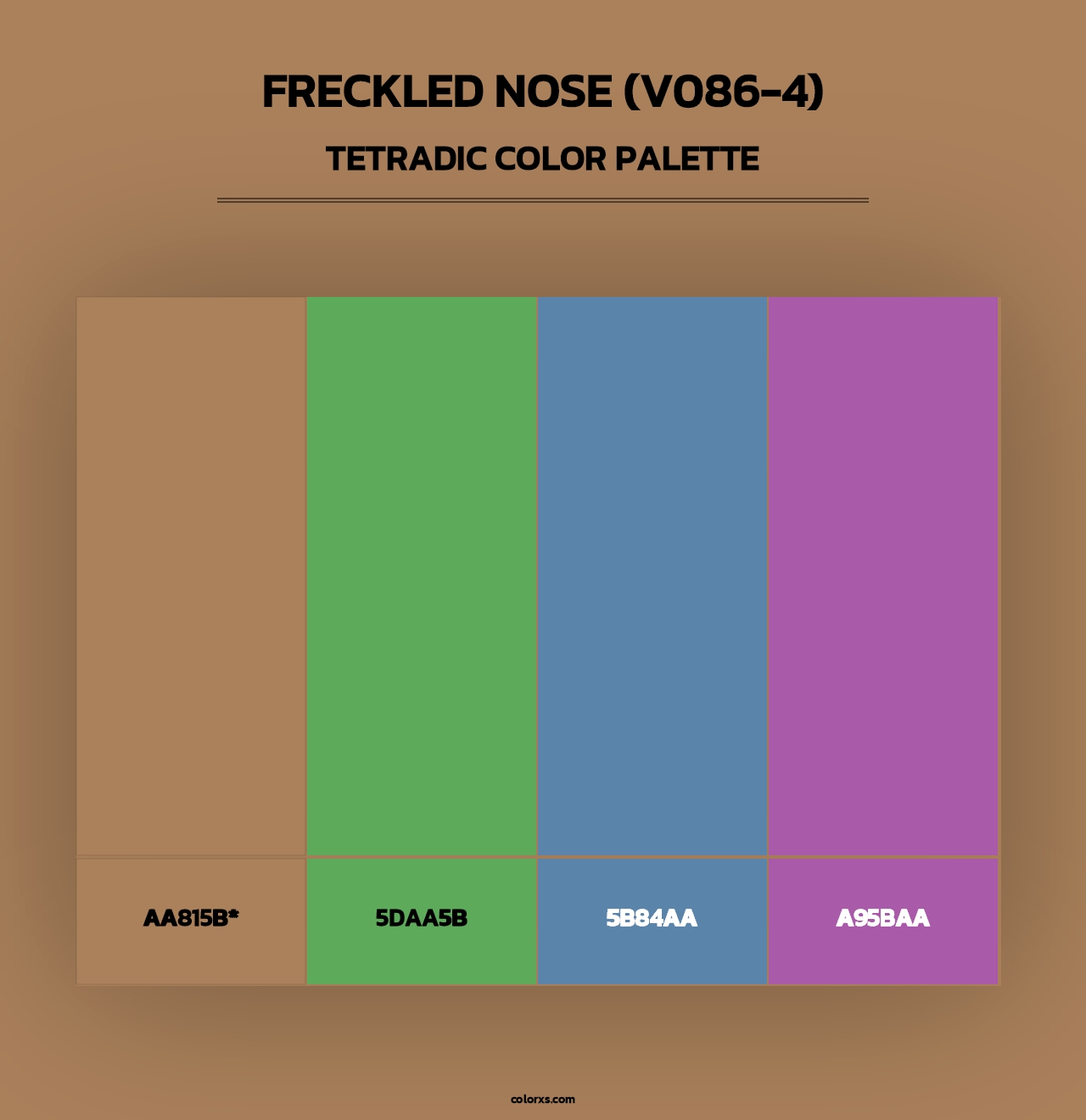 Freckled Nose (V086-4) - Tetradic Color Palette