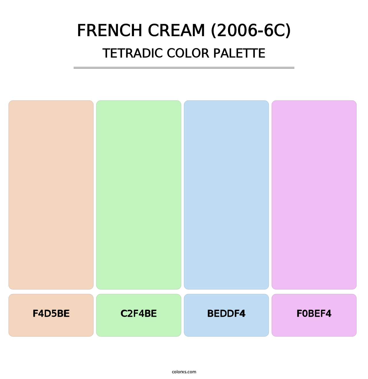 French Cream (2006-6C) - Tetradic Color Palette