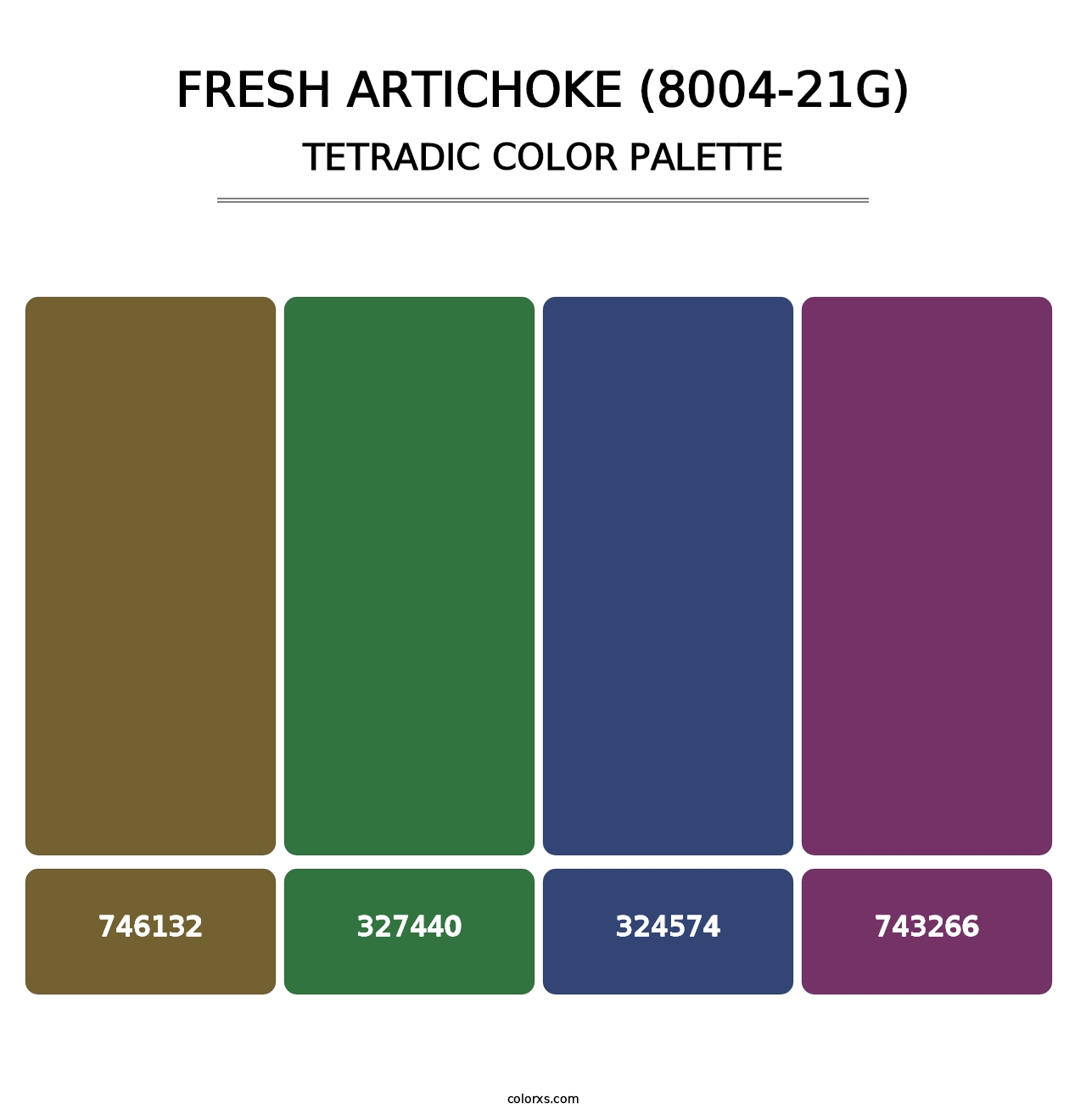 Fresh Artichoke (8004-21G) - Tetradic Color Palette