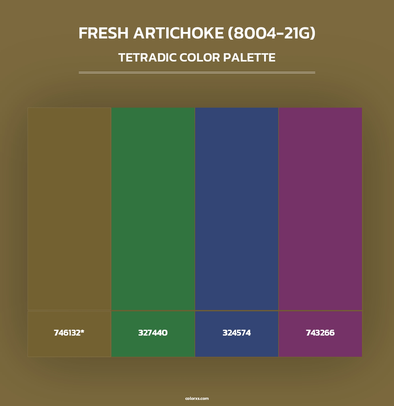 Fresh Artichoke (8004-21G) - Tetradic Color Palette