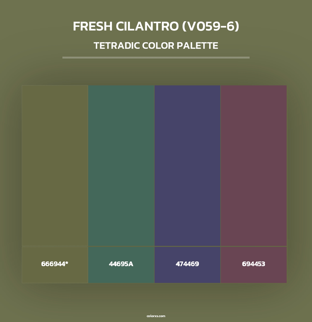 Fresh Cilantro (V059-6) - Tetradic Color Palette