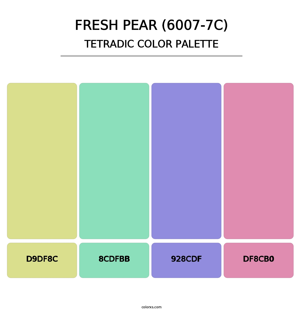 Fresh Pear (6007-7C) - Tetradic Color Palette