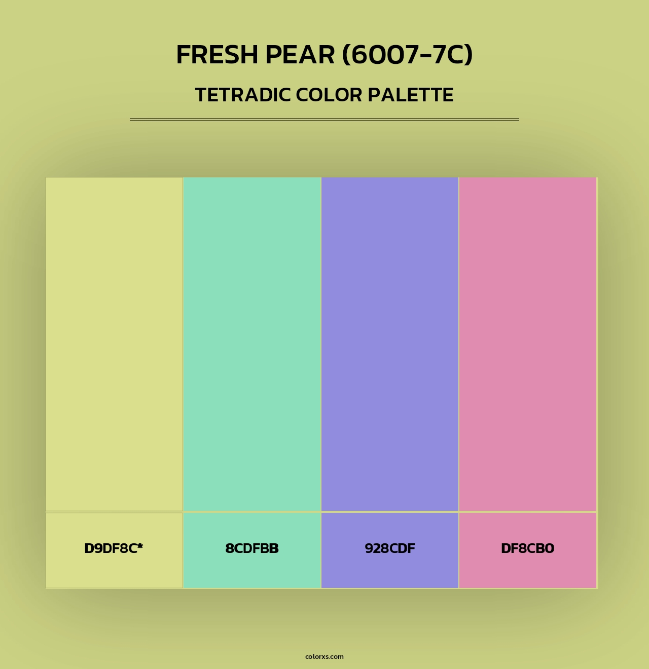 Fresh Pear (6007-7C) - Tetradic Color Palette