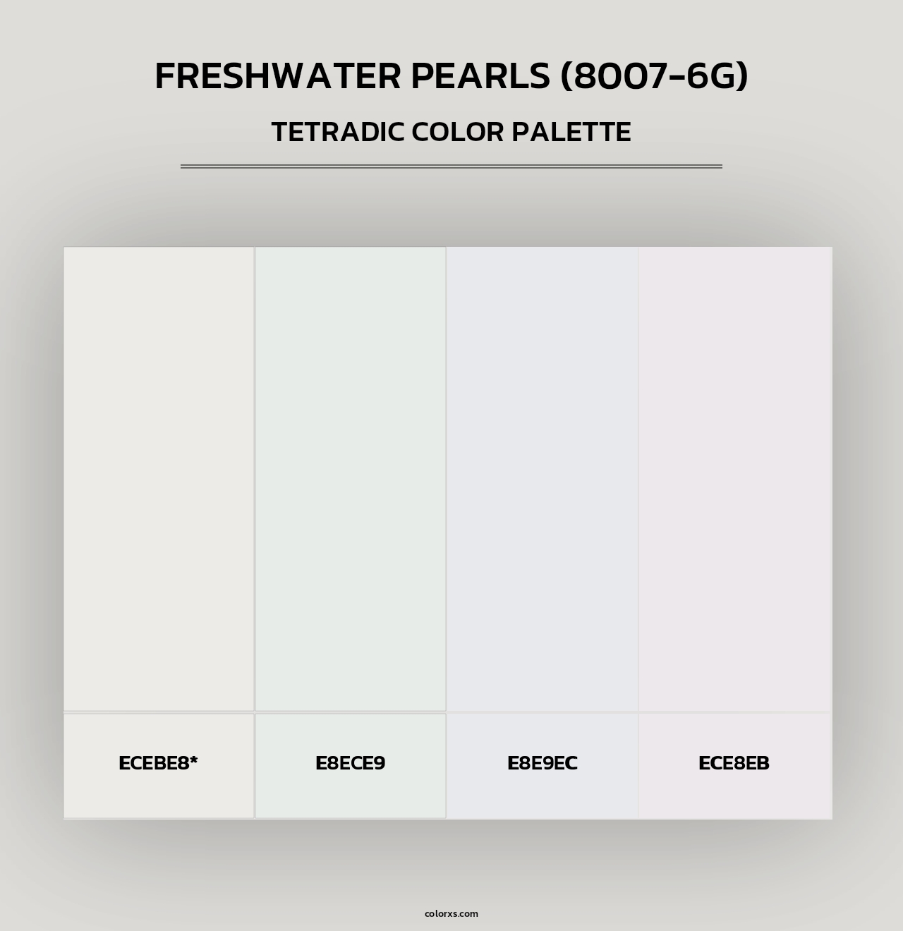 Freshwater Pearls (8007-6G) - Tetradic Color Palette