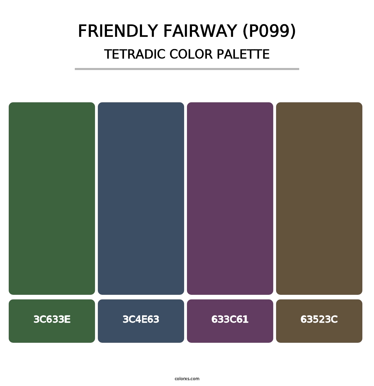 Friendly Fairway (P099) - Tetradic Color Palette