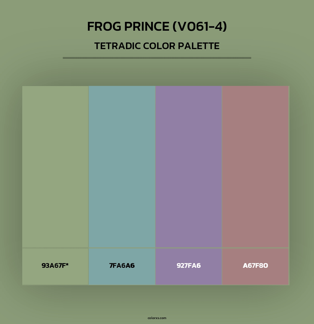 Frog Prince (V061-4) - Tetradic Color Palette