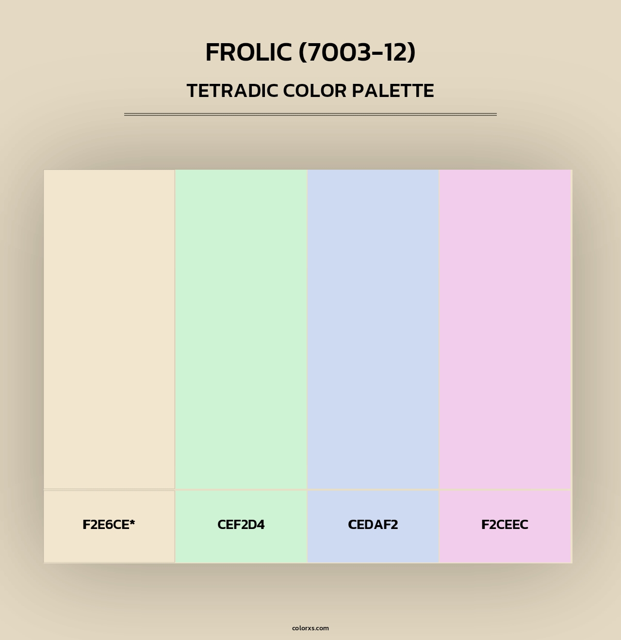 Frolic (7003-12) - Tetradic Color Palette