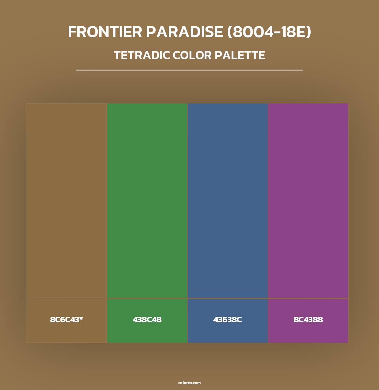 Frontier Paradise (8004-18E) - Tetradic Color Palette