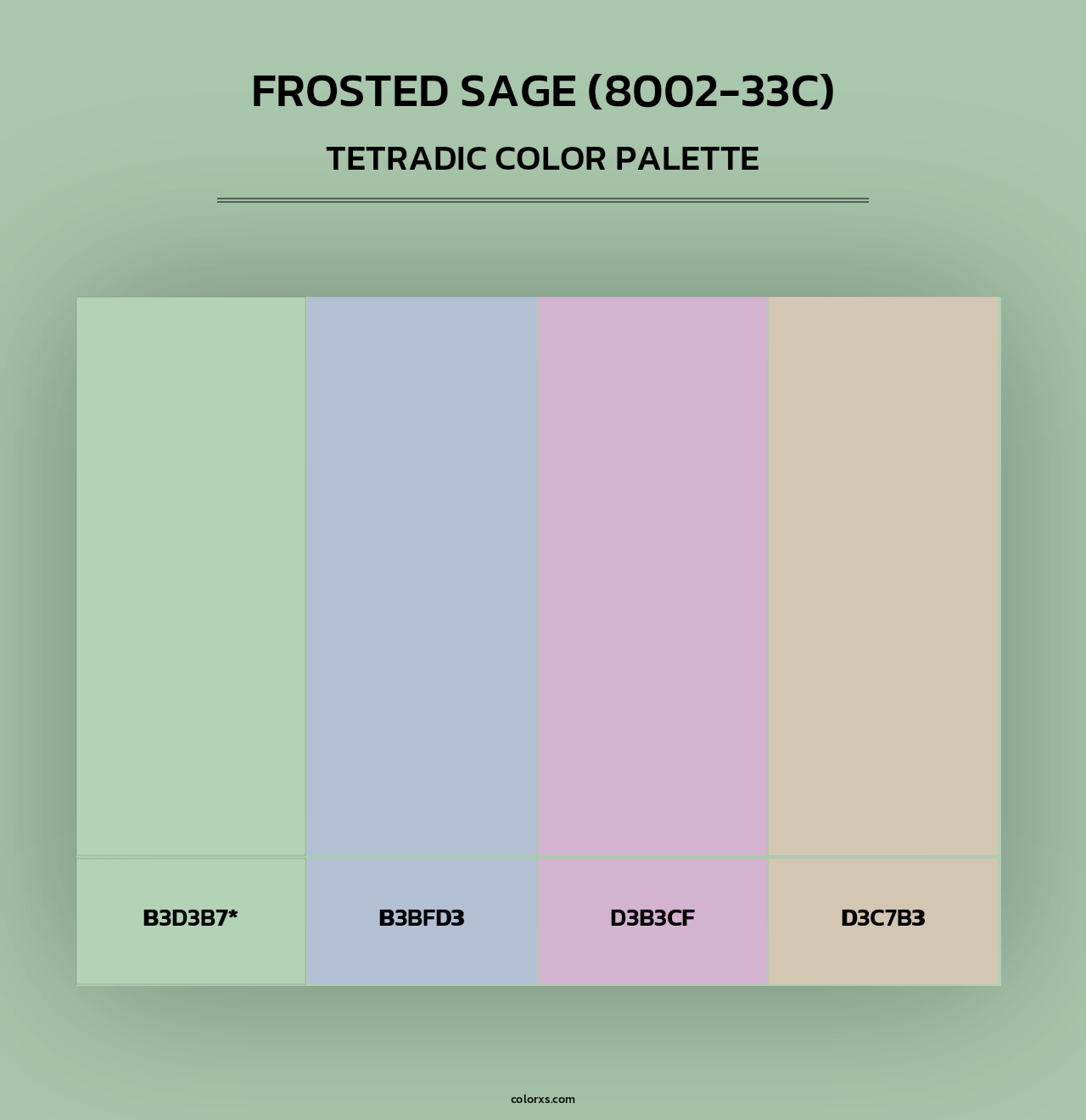 Frosted Sage (8002-33C) - Tetradic Color Palette