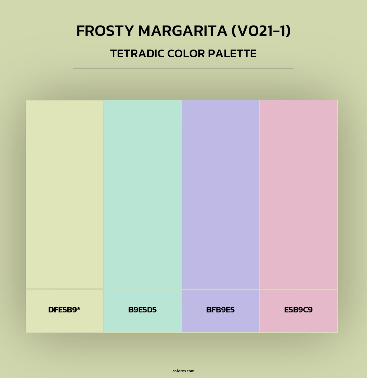 Frosty Margarita (V021-1) - Tetradic Color Palette
