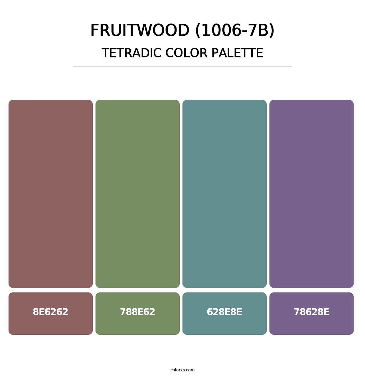 Fruitwood (1006-7B) - Tetradic Color Palette