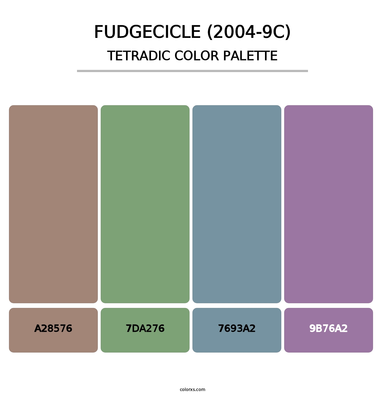 Fudgecicle (2004-9C) - Tetradic Color Palette