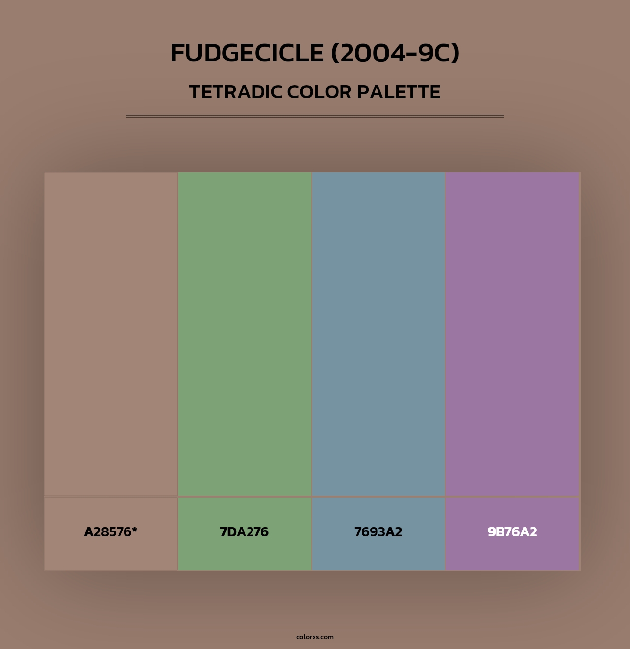Fudgecicle (2004-9C) - Tetradic Color Palette