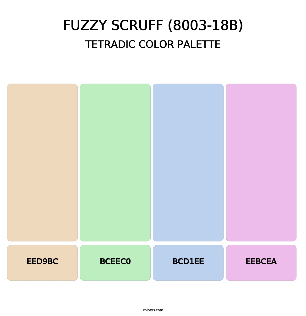 Fuzzy Scruff (8003-18B) - Tetradic Color Palette