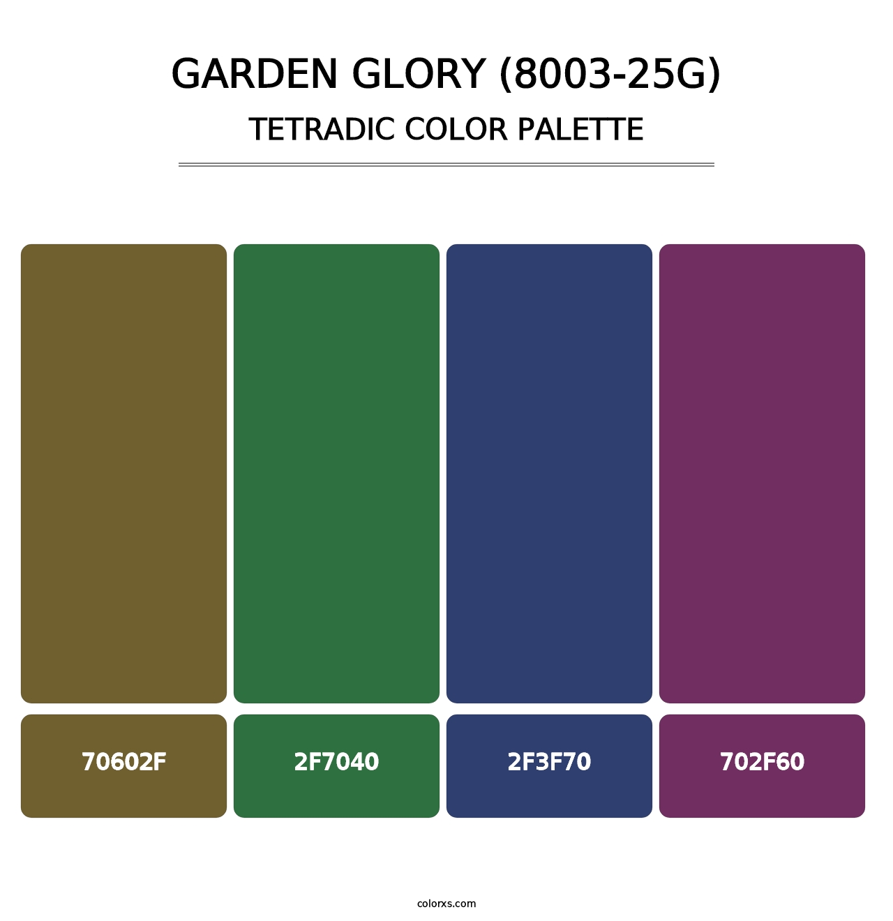 Garden Glory (8003-25G) - Tetradic Color Palette